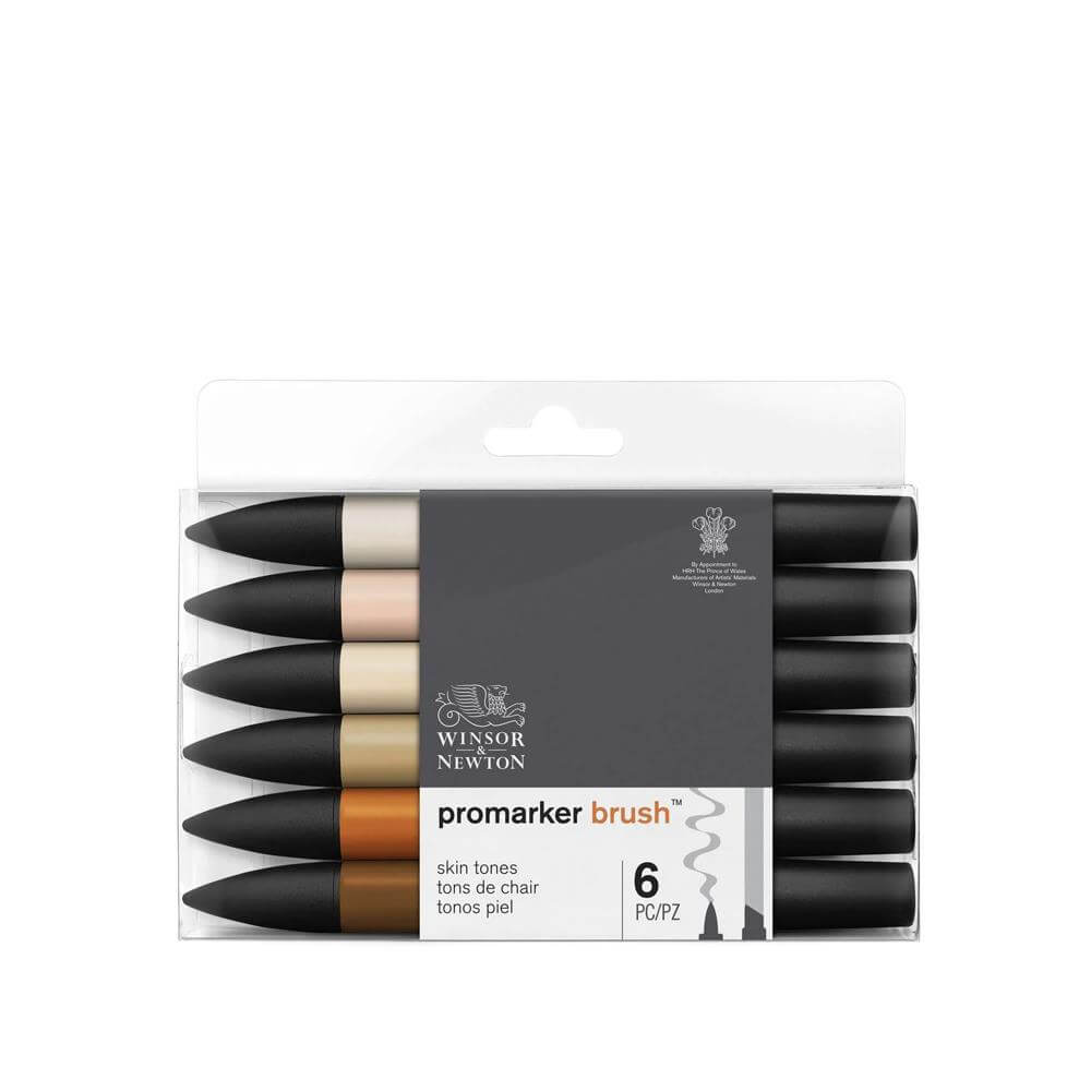 Winsor and Newton 6-Pack BrushMarker Set